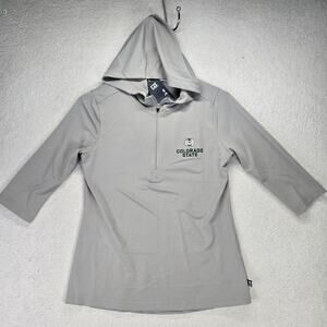 Colorado State Half Zip Pullover Womens XS Cutter Buck 3/4 Sleeve Rams NWT